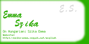 emma szika business card